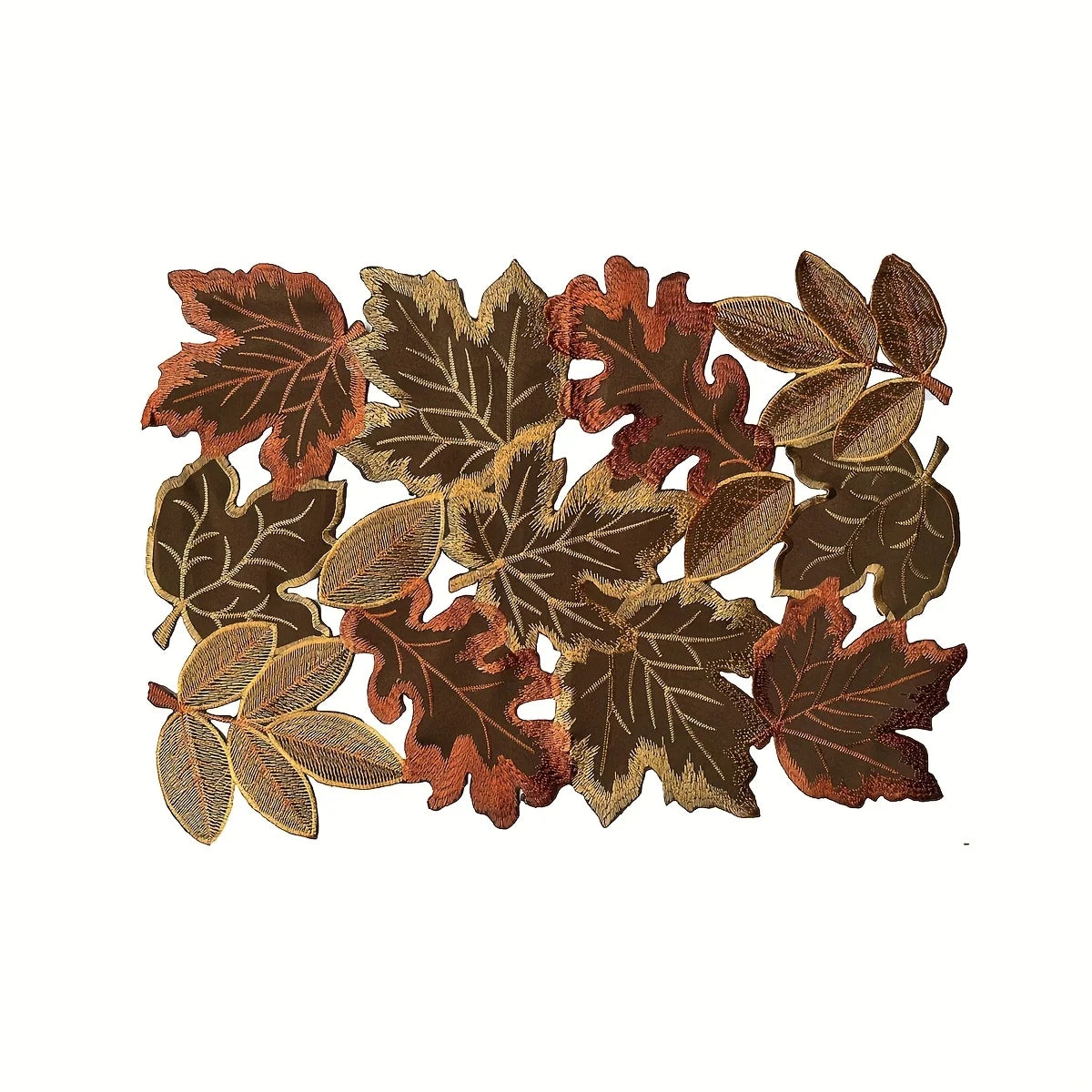 Autumn Maple Leaf Embroidered Table Runner