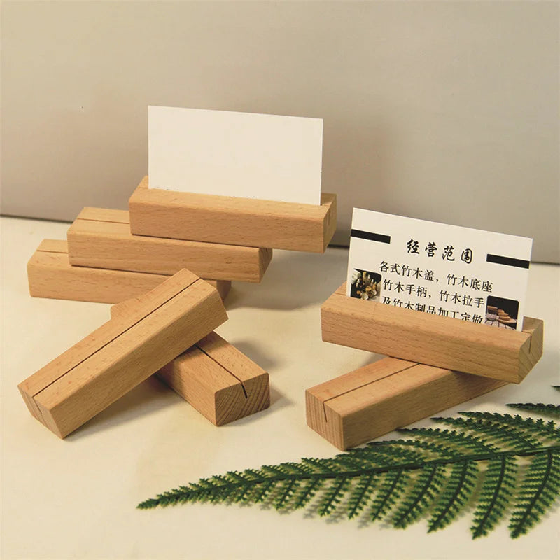 100Pcs/Lot Wooden Place Card Holder