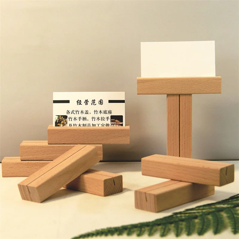 100Pcs/Lot Wooden Place Card Holder