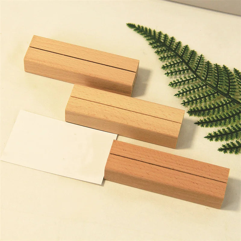 100Pcs/Lot Wooden Place Card Holder