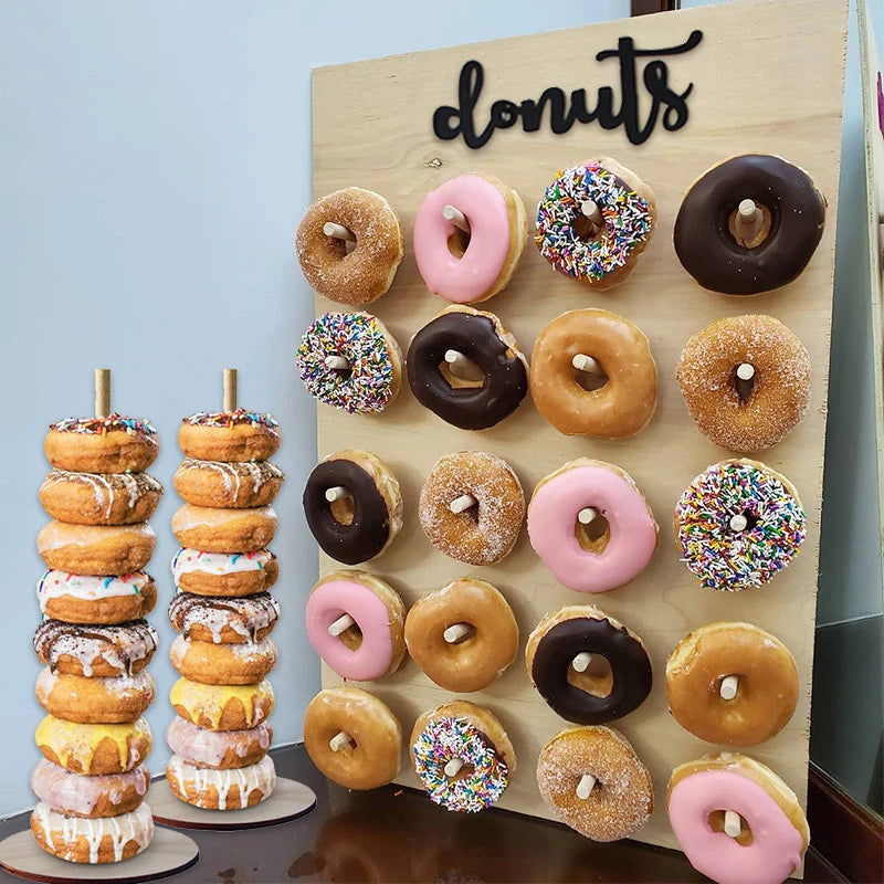 Rustic Wooden Donut Display