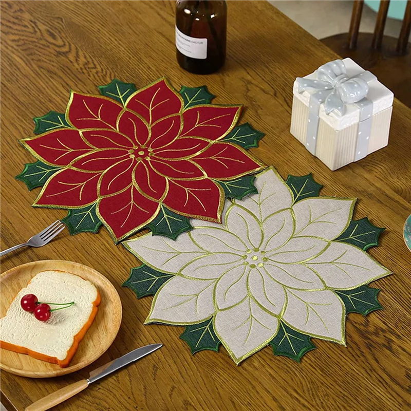Christmas Embroidered Placemats