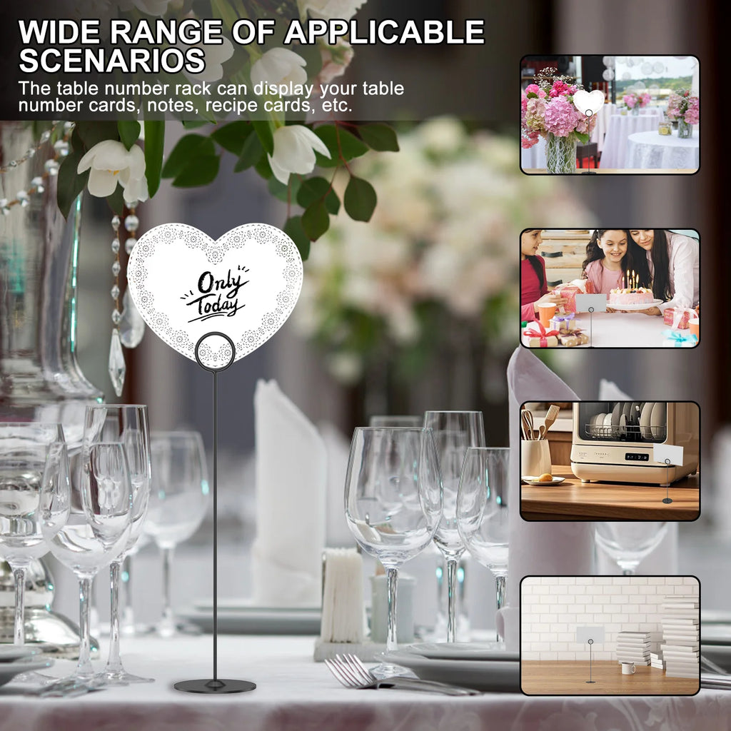 12Pcs Metal Table Number Holder