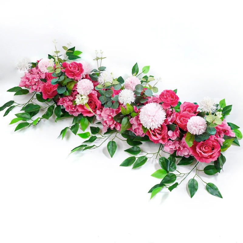 Luxury Artificial Rose Flower Row Centerpiece