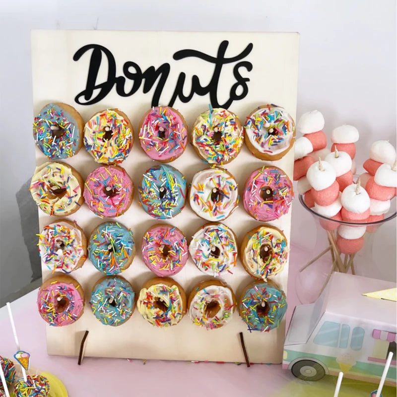 Rustic Wooden Donut Display
