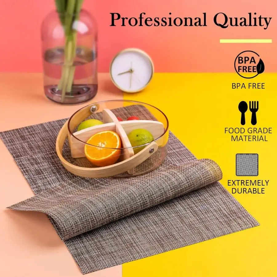 Placemats Set of 6 - Heat Resistant Non-Slip
