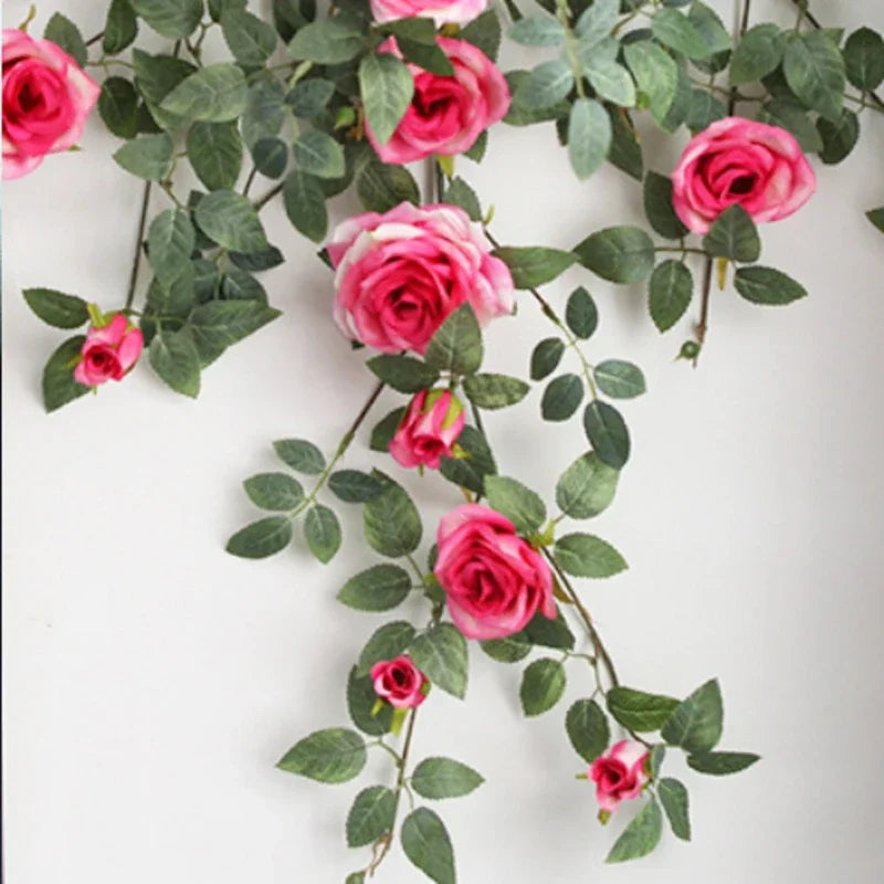 Silk  Flowers, Roses Wall Hanging