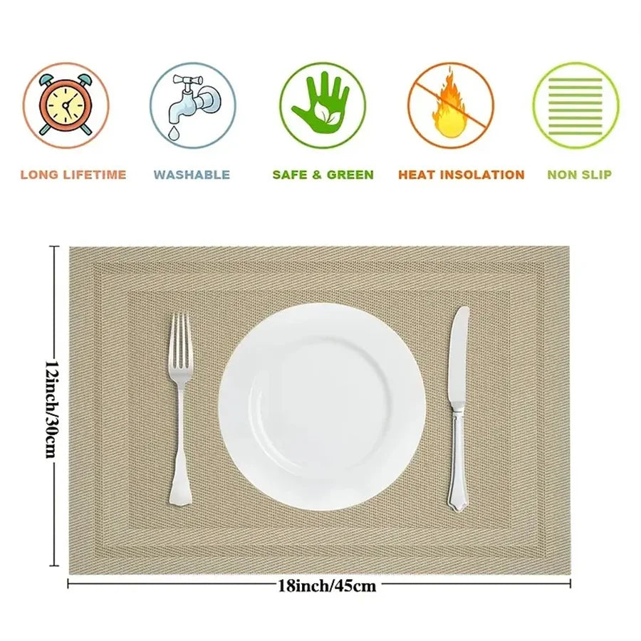Set of 4 Premium Heat Shield Placemats