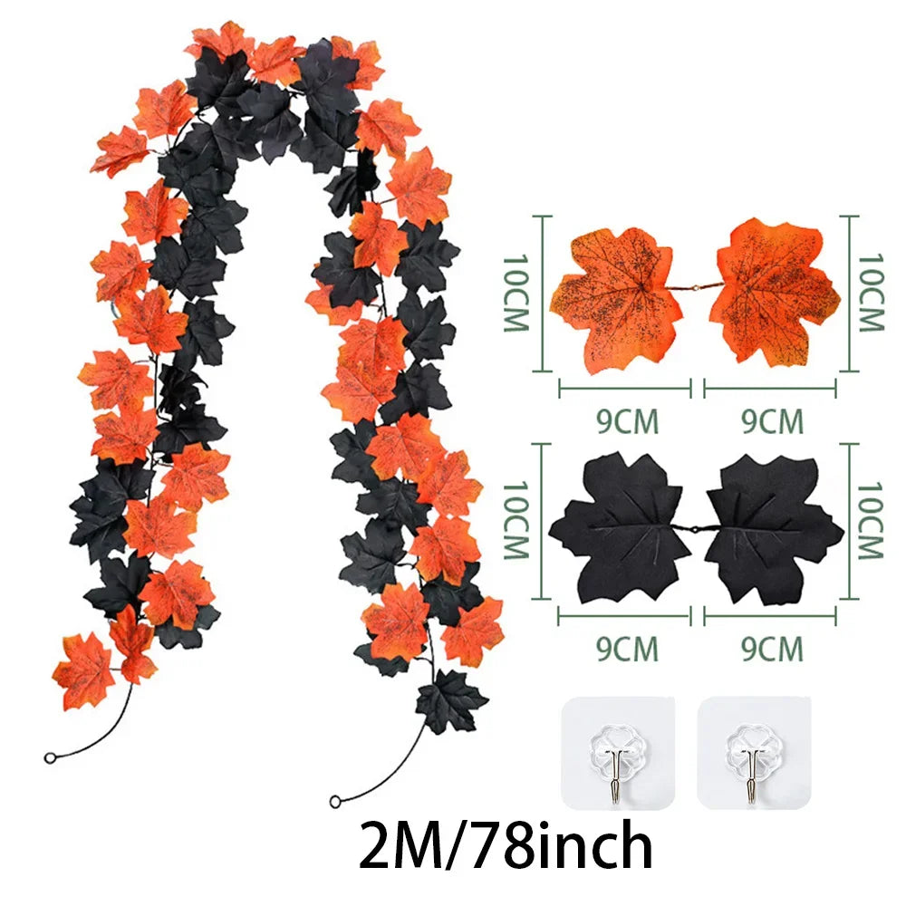 Artificial Fall Maple Leaf Garland