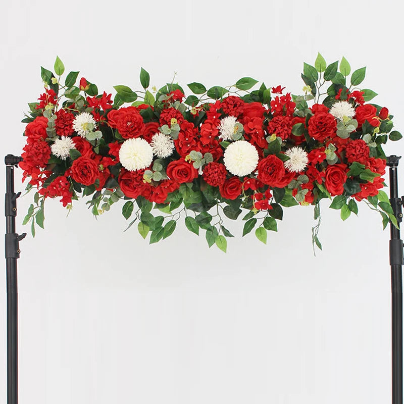 Luxury Artificial Rose Flower Row Centerpiece