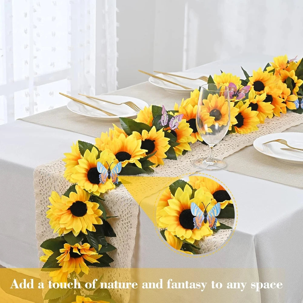 Artificial Sunflower Vine Hanging Wall Flowers