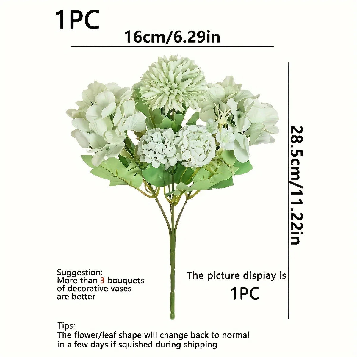 Artificial hydrangea flower