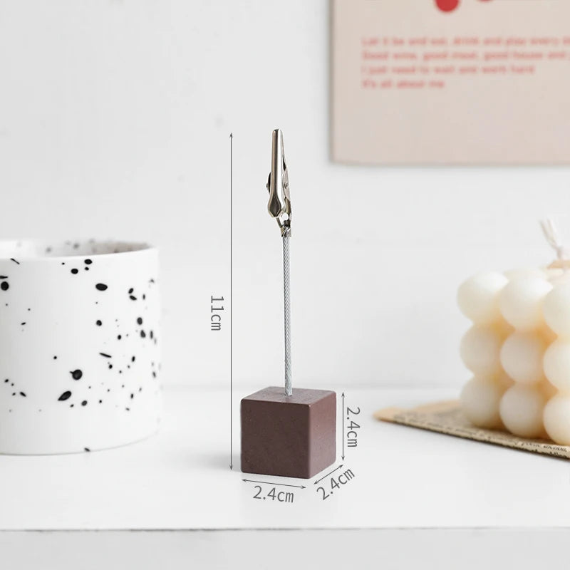 Wood Base Wedding Table Name Number Holder