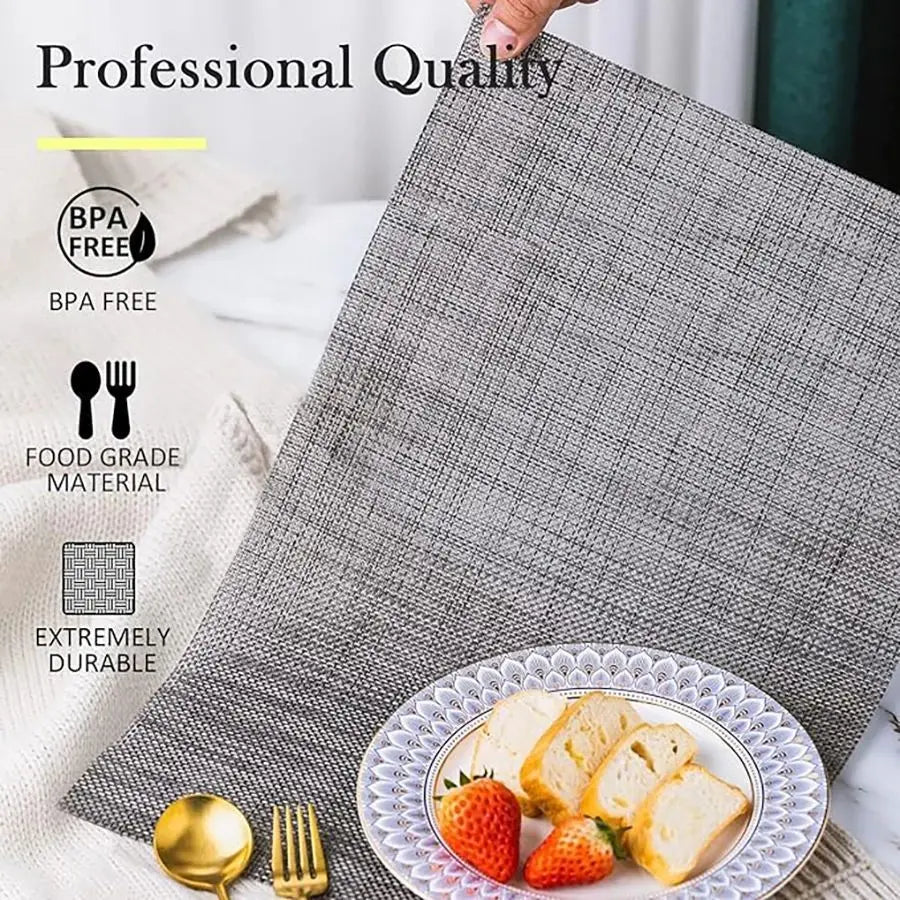 Placemats Set of 6 - Heat Resistant Non-Slip