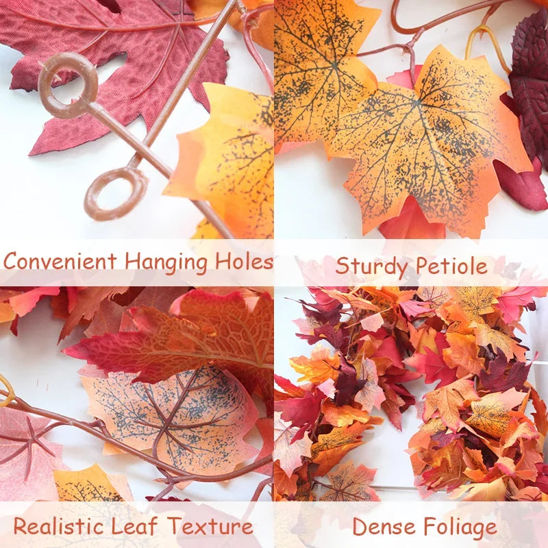 Artificial Fall Maple Leaf Garland
