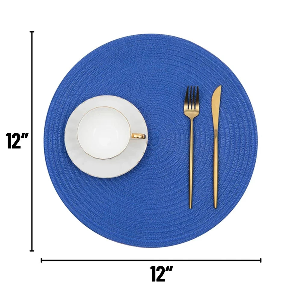 1pc 12inch Round Braided Placemats