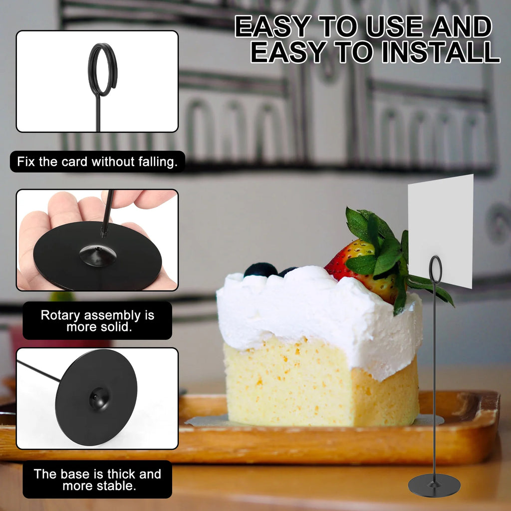 12Pcs Metal Table Number Holder