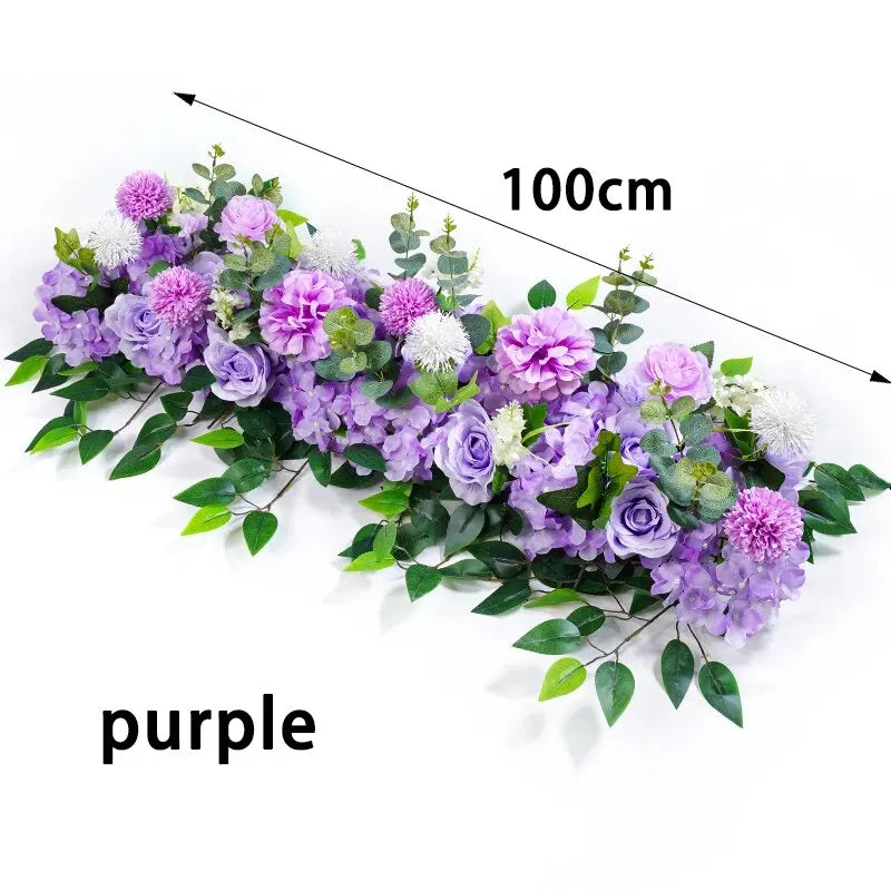 Luxury Artificial Rose Flower Row Centerpiece