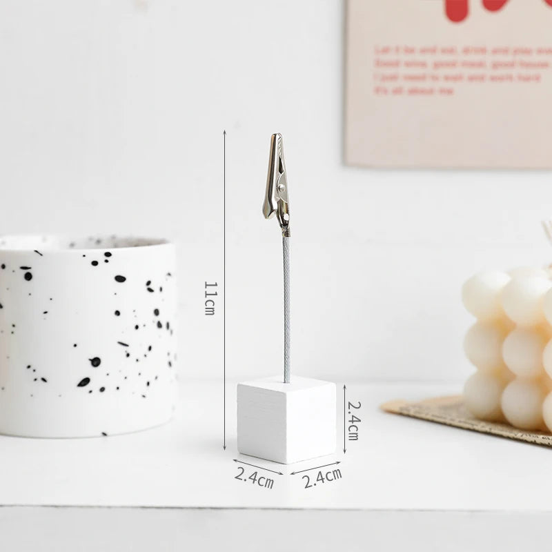 Wood Base Wedding Table Name Number Holder