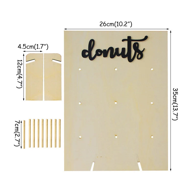 Rustic Wooden Donut Display