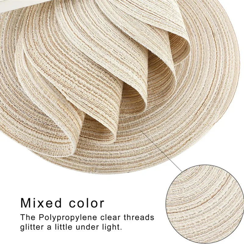 15 Inch Round Braided Washable Placemats 6pcs