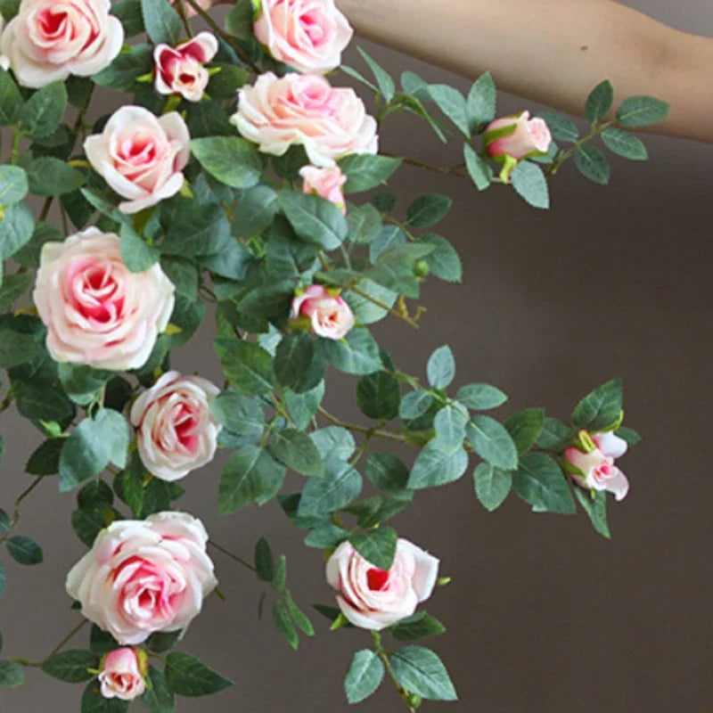 Silk  Flowers, Roses Wall Hanging