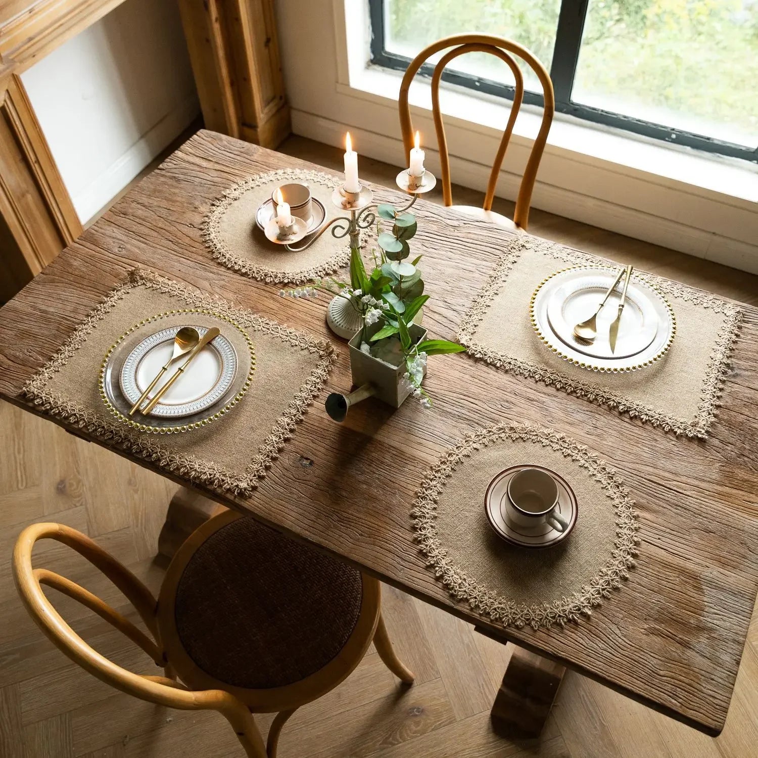 2 PCS Braided Heat Resistant Placemats