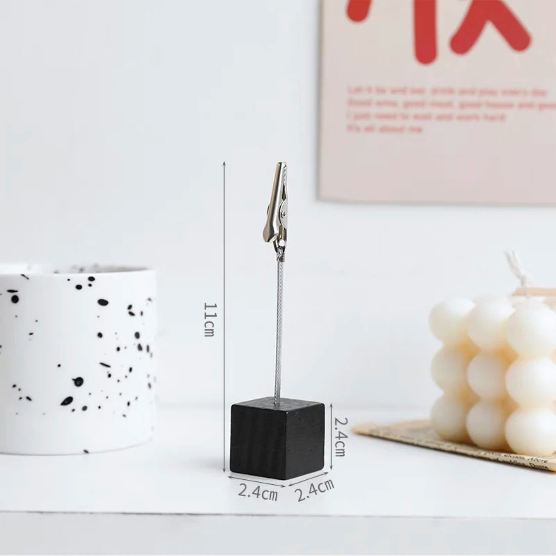 Wood Base Wedding Table Name Number Holder