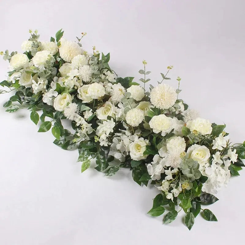 Luxury Artificial Rose Flower Row Centerpiece