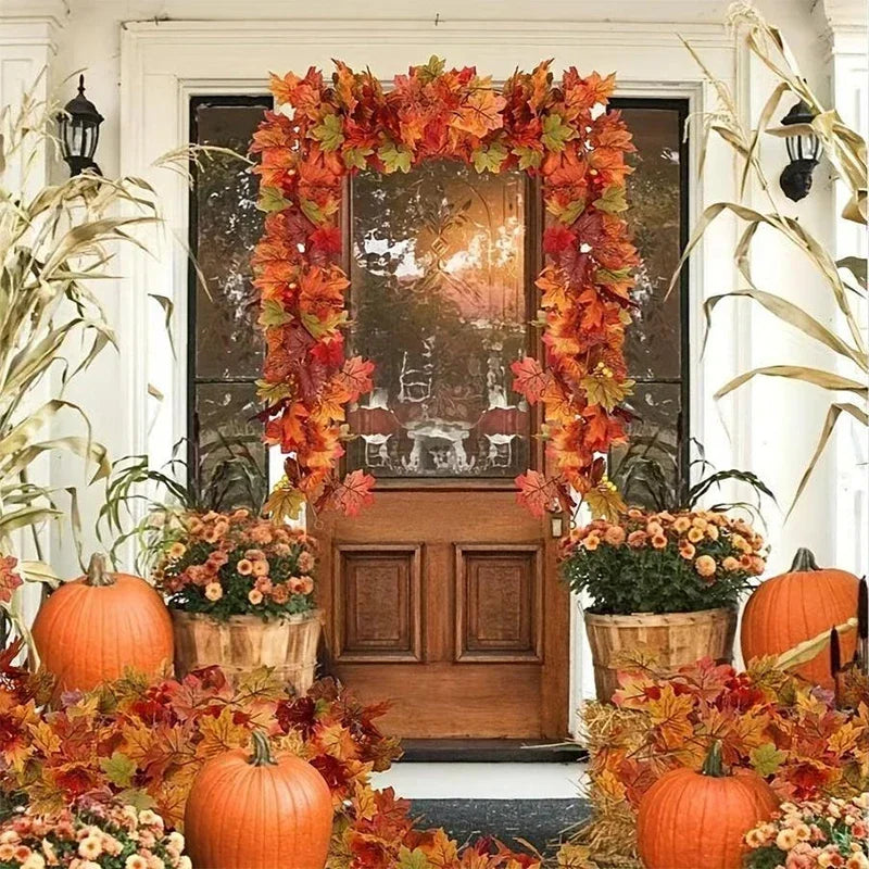 Artificial Fall Maple Leaf Garland