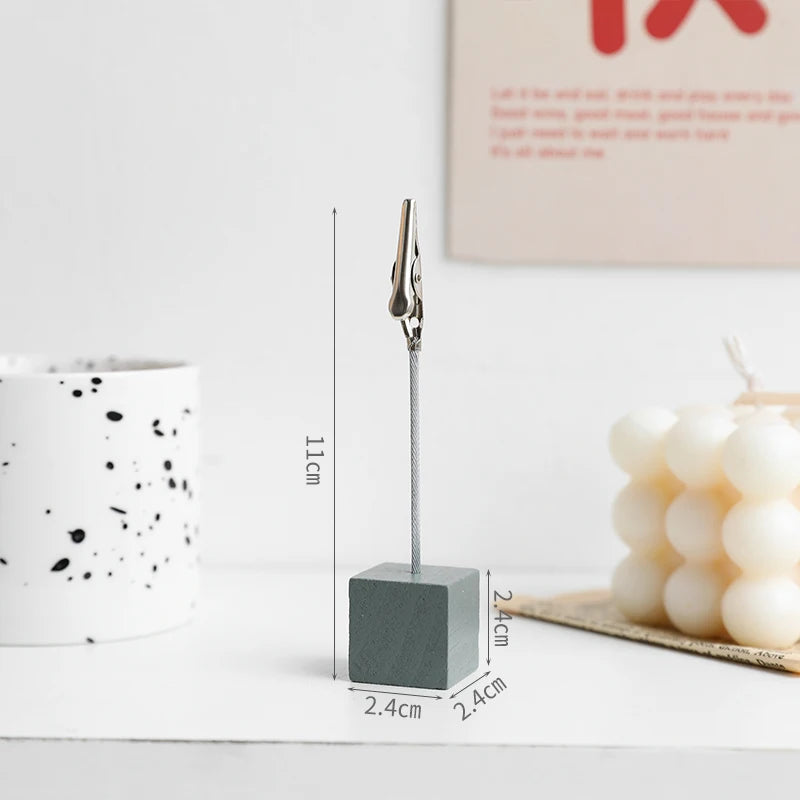 Wood Base Wedding Table Name Number Holder