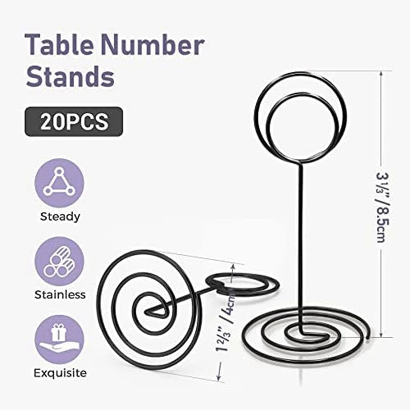 20Pcs - Table Number Holders or Place Card Holder