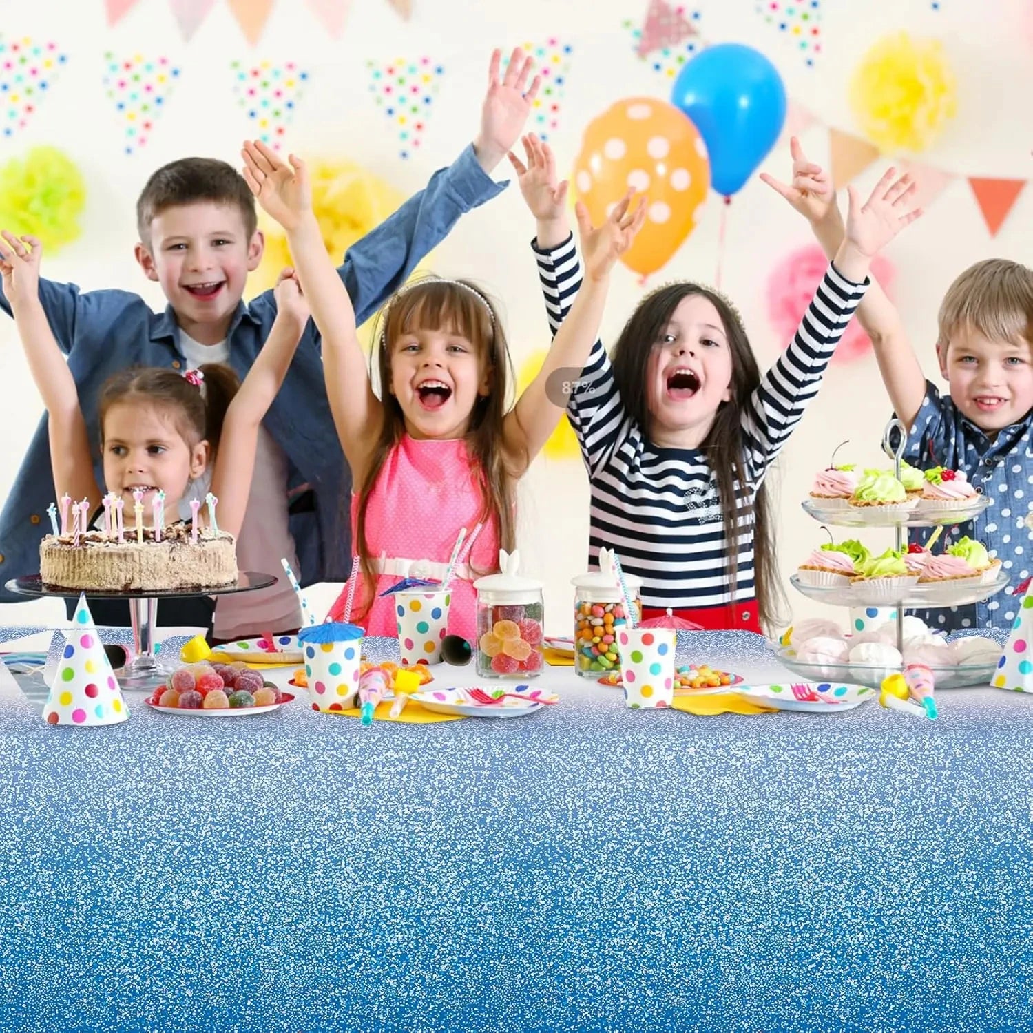 Ombre Blue Tablecloth for Rectangle Table