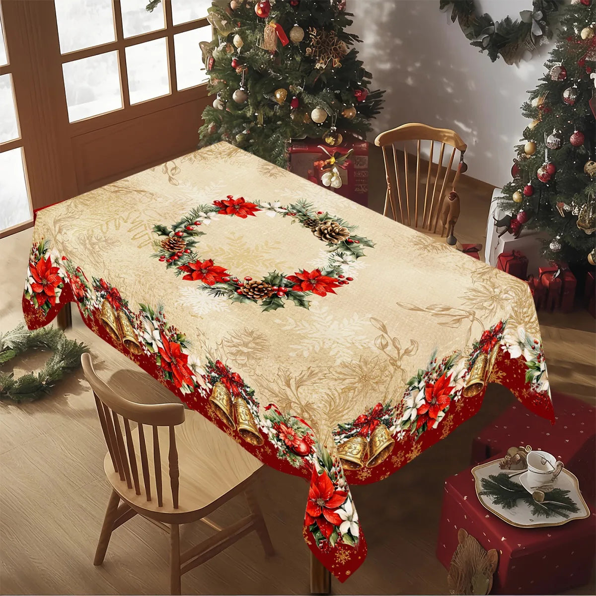 Vintage Christmas Tablecloth