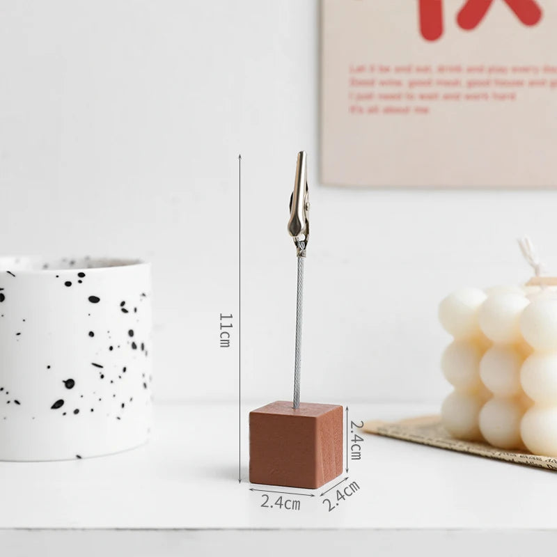 Wood Base Wedding Table Name Number Holder