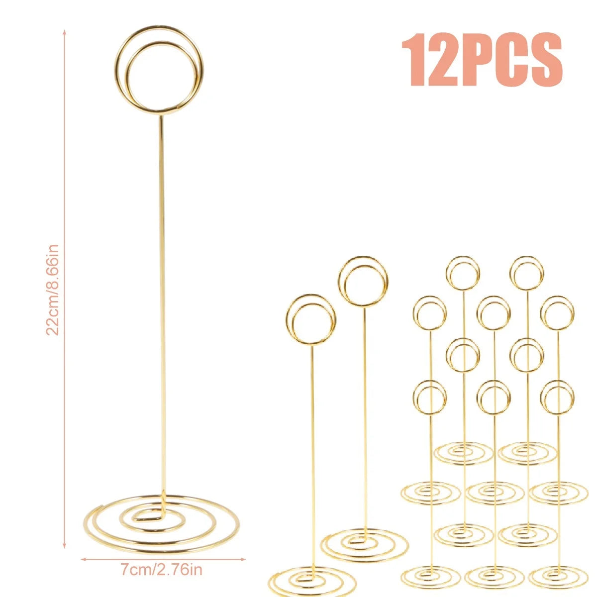 12Pcs Metal Table Number Holder