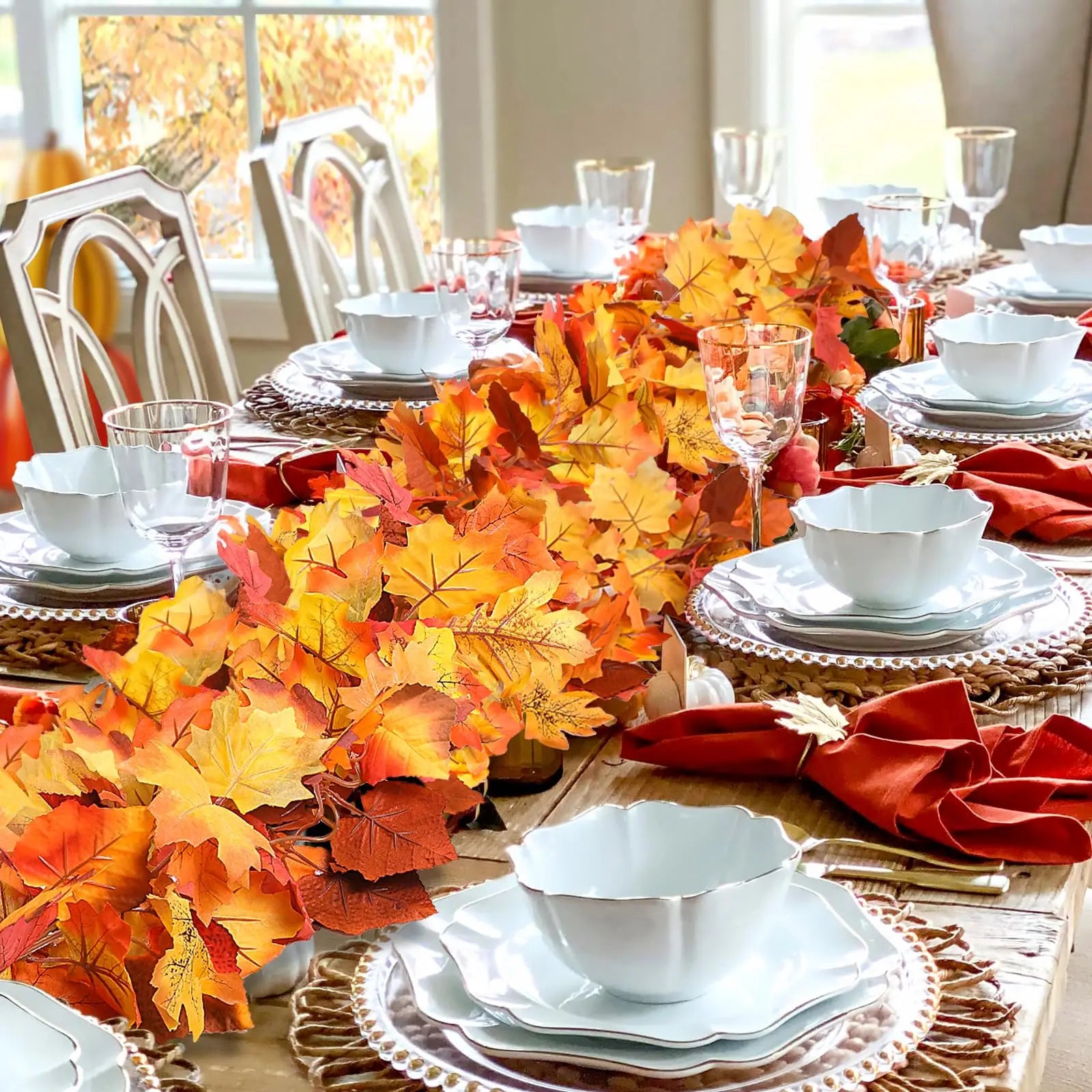Artificial Fall Maple Leaf Garland