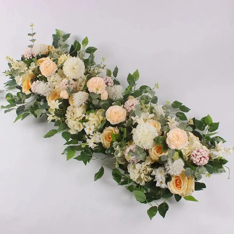 Luxury Artificial Rose Flower Row Centerpiece