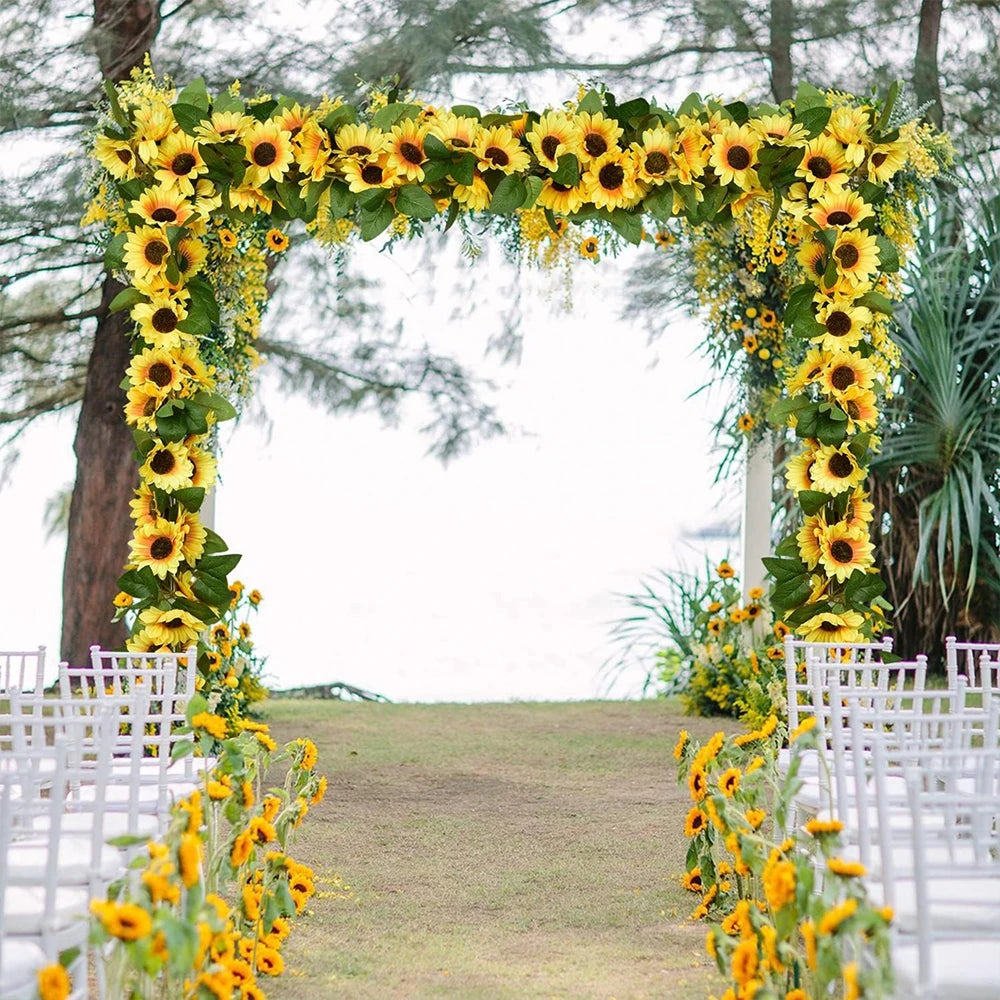 Artificial Sunflower Vine Hanging Wall Flowers