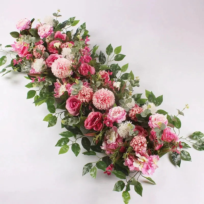 Luxury Artificial Rose Flower Row Centerpiece